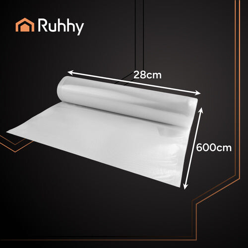 Vacuum Sealer Foil Roll, 28x600cm, Knurled, Clear 1