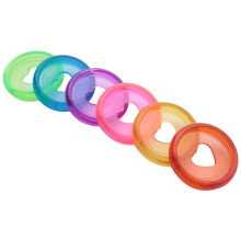 60 Dischi da Rilegatura nel Plastica da 24 Mm, Dischi di Espansione un Disco, Anelli per Raccoglitore un Cuore Foro un Fungo per Quaderni DIY