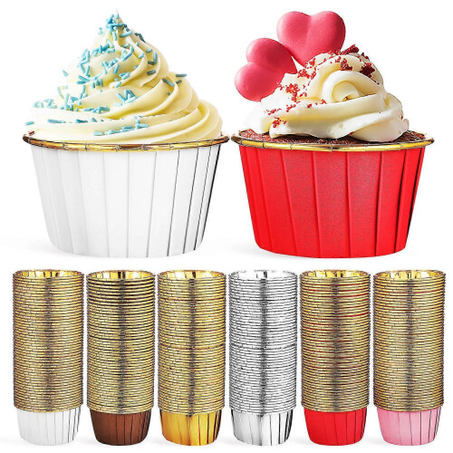 Grease-Proof Cupcake Liners Paper Baking Cups for Cake Holding 300Pcs Assorted Colors