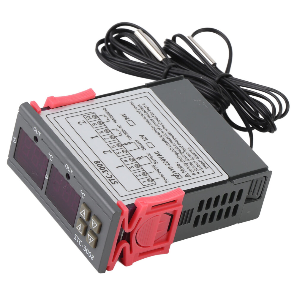 Dual Probe Thermostat Controller 110-220Vac For Accurate Temperature Monitoring 3591393819357