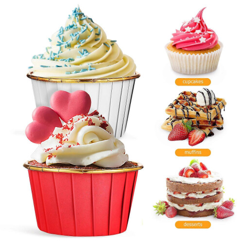 Grease Proof Cupcake Liners Paper Cupcake Muffin Liners for Cake Holding 300Pcs 2