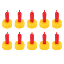 10 St MjöLkdryck Nipple Silikon Napp för Napp Mata Lamm FåR Valp Hund FöL Kalv LäTt Att Skruva på Sprite Cola-Flaska