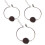 Modern Geometric Loop Bracelet With Stone Holder Metallic-16mm 2