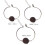 Modern Geometric Loop Bracelet With Stone Holder Metallic-16mm 4