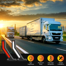 2X Trailer LED Seitenmarkierungsbeleuchtung Umrissmarkierungs-LKW-Licht Van LED-Lichter für AnhäNger 12-24V