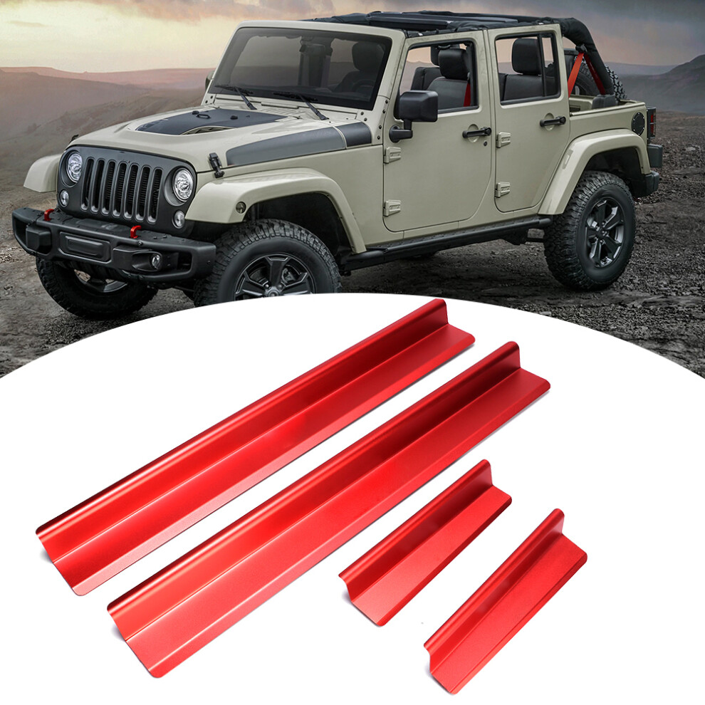 Jeep Wrangler Jk 2007-2017 Sill Trim 460X65mm Red 8701393819409