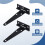 6 PCS 4 Inch T-Strap Hinges Rustic Gate Strap Hinge Rustproof Gate Door Black Hinges for Windows, Fence and Barn Gates 6