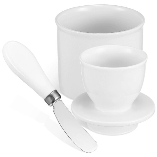 Ceramic Keeper Crock for Storage with Stainless Steel 500ml Size