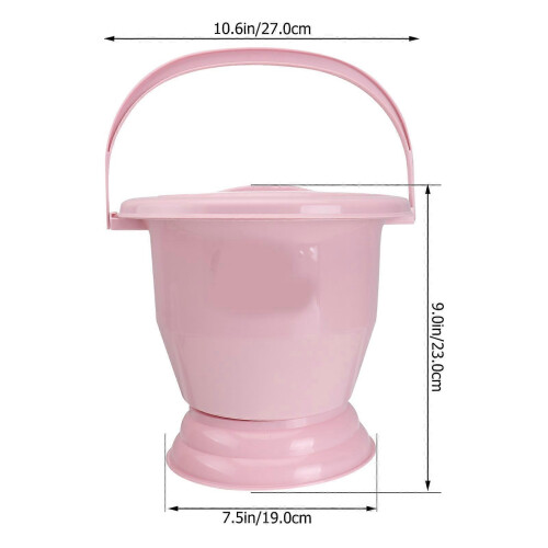 1pc Plastic Buckle Spittoon Household Bed Pan Night Urine Pot with Handle 1