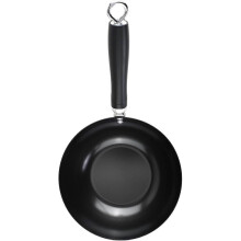 8-Inch Nonstick Carbon Steel Wok, Flat Base, Ergonomic Handle, for Stir Fry & Sautéing