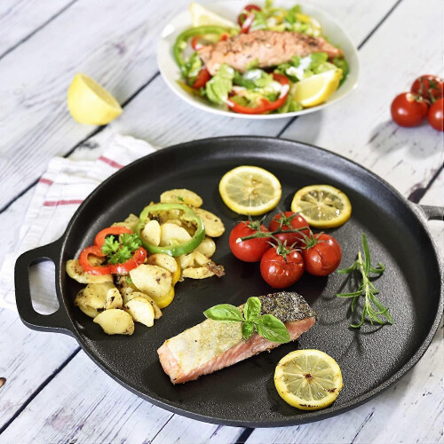 Smooth Baking Tray 35 x 3 Cm In Cast Iron 1