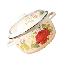 2Pcs Enamel Stockpot for Kitchen Use High-Temperature Cooking Pot