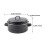 Black Enamel Roasting Pan with Lid, Cooking Pot for Oven and Kitchen Use 2