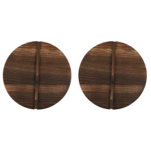 2X Kitchen Multi-Functional Wooden Pot Cover Handle Pan Lid -Friendly Anti-Scalding Wood Baking Pot Lids Cover 40cm