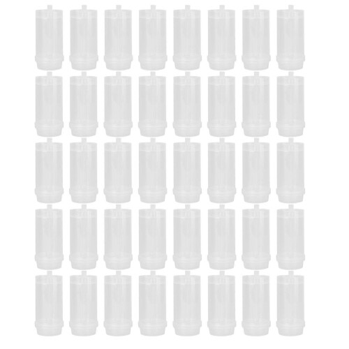 40pcs Pushable Cake Holders Diy Push Cake Mold Cylinder Shaped Cake Pusher Push Pops Plastic Containers with Lids