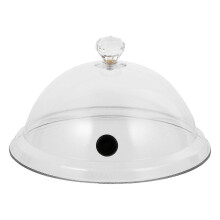 1pc Transparent Smoky Food Cover Cuisine Food Protective Cover (Large)