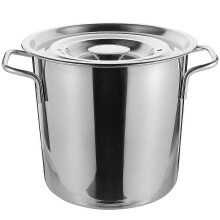 Stainless Steel Soup Pot Seafood Cooking Bucket Metal Soup Bucket Boiler Pot with Lid