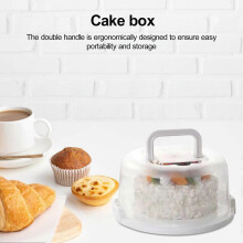 Cake Box Plastic Cake Carrier with Secure Locking Buckles Food Packaging Box for Pies Cookies