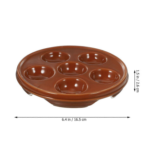 2Pcs Ceramic Baking Pan Escargot Baking Plate Conch Plate Household Tableware 2