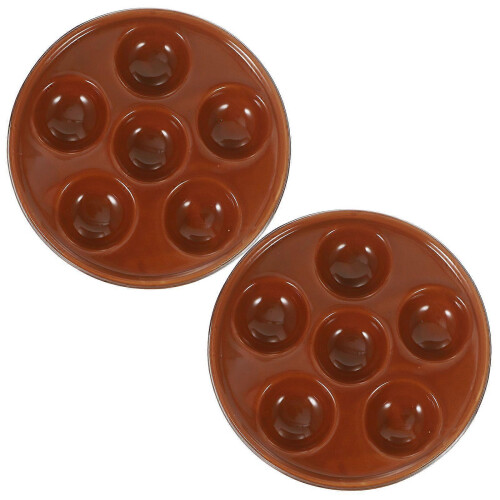 2Pcs Ceramic Baking Pan Escargot Baking Plate Conch Plate Household Tableware 1