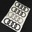 273mm Audi Chrome Badge Front Hood Grille Emblem 3
