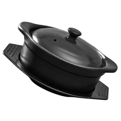 Stew Pot Ceramic Stew Pan Kitchen Stockpot Multi-functional Stewing Pot with Lid Base 2