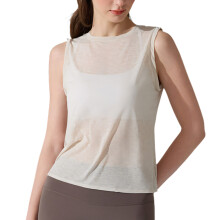 Dames mouwloze workout-tops met open rug, casual-Albumine L