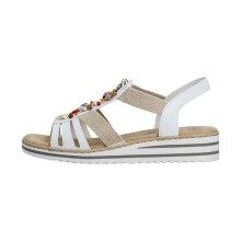 Sandali con Zeppa Elastico Rieker Alabama - Bianco