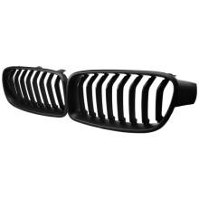 F30 Grill, Front Hood Kidney Grille Grill For- 3 Series F30 F31 F35 2012-2018 (Single Slat Matte Black)