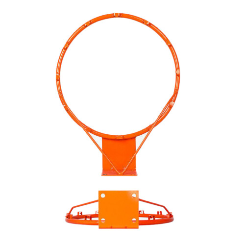 Aro de basquete com mecanismo flexível de amortecimento, 45,7 cm (18 polegadas) de diâmetro, em aço maciço, para uso interno e externo,