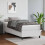 vidaXL Boxspringbettgestell Weiß 100x200 cm Kunstleder 1