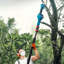 Cordless Telescopic Pole with Brushless Chainsaw and Brushless Pruner Shear