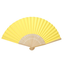 Leque dobrável com varetas de bambu, acessório portátil e elegante para decoração de casamentos, festas e eventos, além de uso pessoal, com um