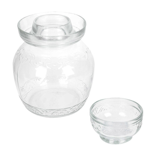 Pickle Jar Household Pickle Jar for Storage 2Pcs Transparent Glass Kitchen