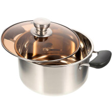 Stainless Steel Handle Soup Pot with Lid, Multifunctional Cooking Pot for Even Heating and Heat Preservation, Kitchen Utensil for Home Cooking