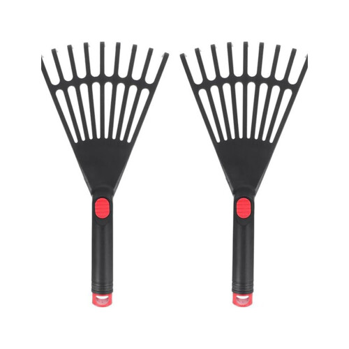 1 Pair Of Plastic Garden Rakes 17cm Width Optimized For-black