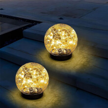 Avtoify Solar Crackle Ball Lights Udendørs Havedekoration Solar