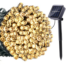 7,5 meter solcelledrevet julelyslenke med 50 LED-lys og 8 moduser, vanntett lyslenke