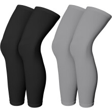 Compressie beenmouwen, lange kniemouwen met UV-bescherming voor mannen en vrouwen, geschikt voor sport, basketbal en voetbal.