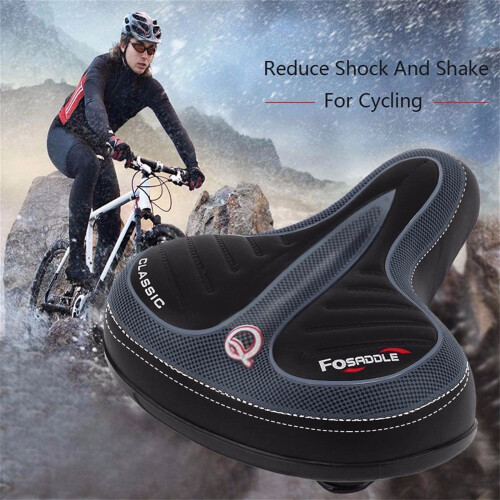 Polyurethane Mountain Bike Saddle Black Striped