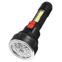 WQQZJJ Utomhusbelysning LED-ficklampa Ljusstark ficklampa USB