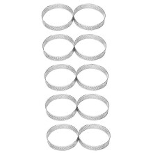 For 10pcs Circular Tart Rings Mousse Mold Kitchen Baking Mould 2025