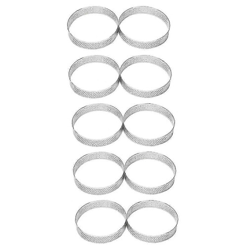 For 10pcs Circular Tart Rings Mousse Mold Kitchen Baking Mould 2025