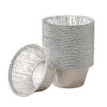 100 Pack Disposable Silver Aluminum Mini Tart Pan and Moisture Resistant Pie Pin Tray Full Curl Rim Design 2025
