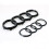 GLOSS BLACK AUDI FRONT&REAR RINGS BADGE EMBLEM A1 2