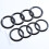 GLOSS BLACK AUDI FRONT&REAR RINGS BADGE EMBLEM A1 1