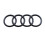 GLOSS BLACK AUDI FRONT&REAR RINGS BADGE EMBLEM A1 3