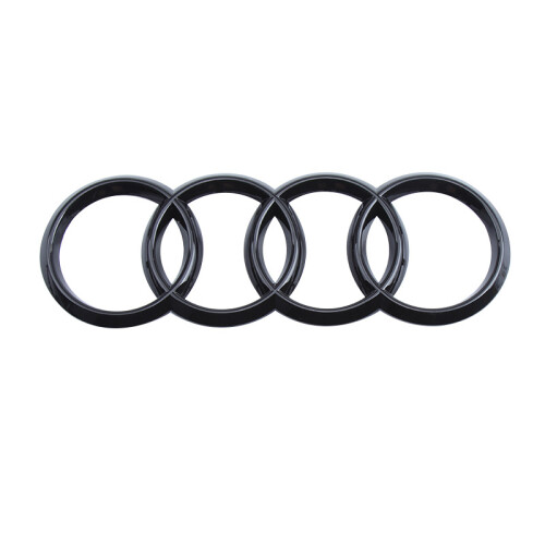 GLOSS BLACK AUDI FRONT&REAR RINGS BADGE EMBLEM A1 2
