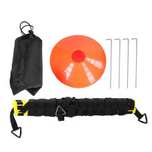 Entrenador de velocidad, escalera de agilidad para deportes al aire libre, 12 secciones, 6 m, incluye conos de fútbol y paracaídas para correr,