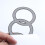 GLOSS BLACK AUDI FRONT&REAR RINGS BADGE EMBLEM A1 5
